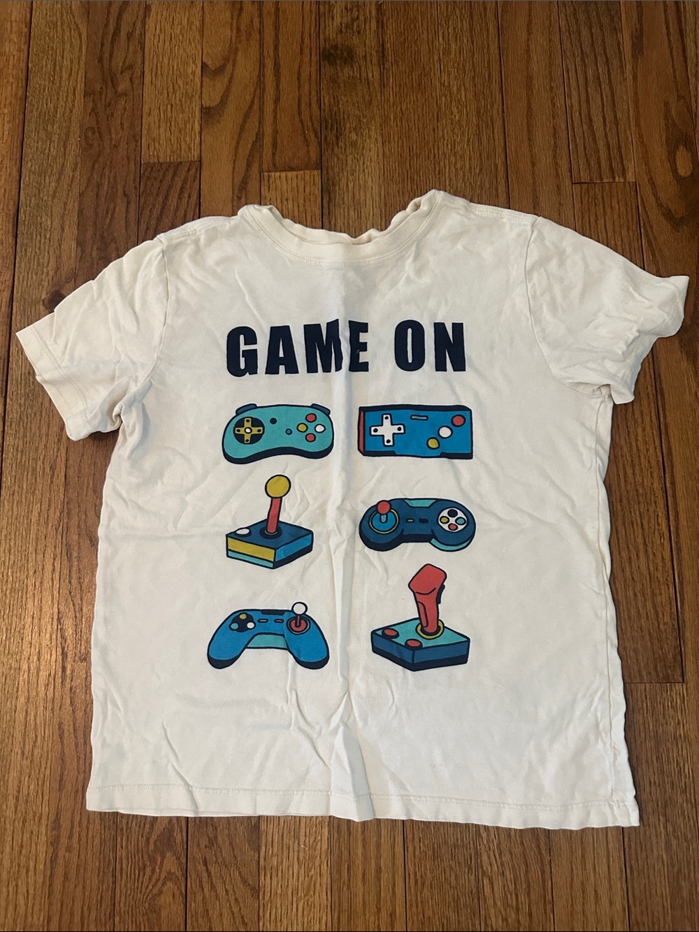 Hanna Andersson White Tee with Navy Graphic